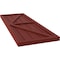 Ekena Millwork Americraft 5-Board Wood 2 Equal Panel Frmd Board-n-Batten Shutters w/Dbl Z-Bar, ARW102BF518X77MRH, PR ARW102BF518X77MRH - alternate 6